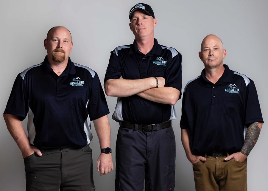 Nate Lemieux, Brandon McKim, and Bruce Davis — co-owners of Absolute Water Damage and Mitigation, Colorado Springs